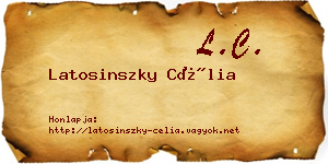 Latosinszky Célia névjegykártya